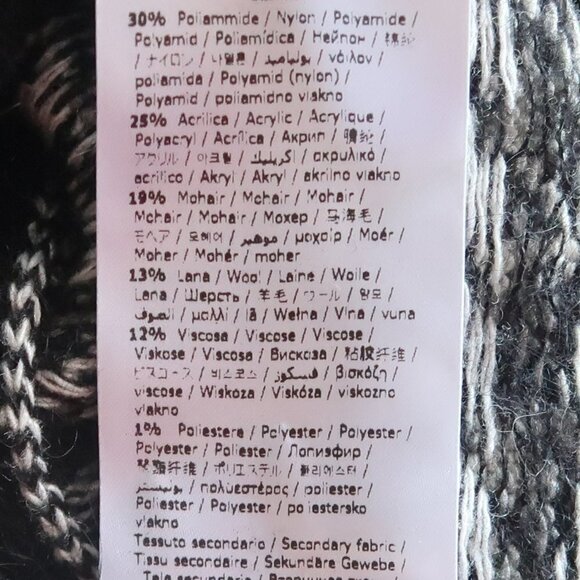 Liu Jo Black & White Houndstooth Knit Longsleeve Sweater, Pullover Size Small S - Picture 13 of 16